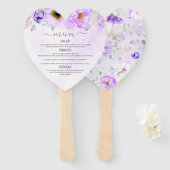 Lila Blumenpumpen Herbstmenü des Party Fächer (Vorne und Hinten)