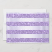 Lila Blumenquinceanera GeburtstagsFoto Einladung (Rückseite)