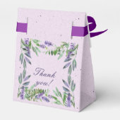 Lila Blumenrahmen-Begünstigungsboxen Geschenkschachtel (Rückseite)