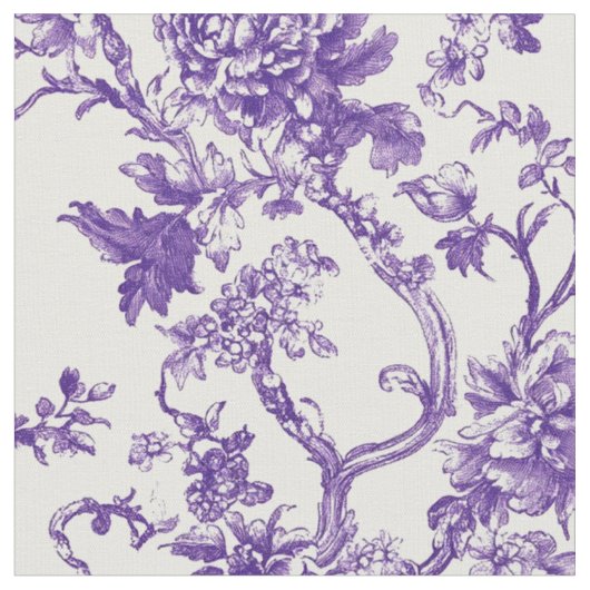 Lila Blumenranken-Toile Stoff (Nahaufnahme)