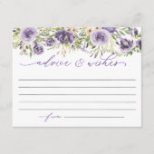 Lila Blumenratte Begleitkarte (Vorderseite)
