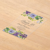 Lila Blumenrinde Süß 16 Acryleinladungen (Ablage )