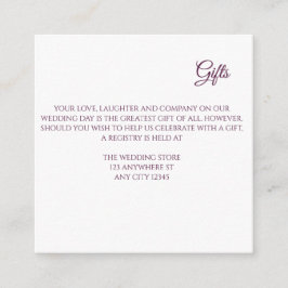 Lila Blumenring Hochzeitskarte Begleitkarte