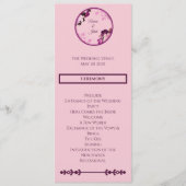 Lila Blumenring-Hochzeitsprogramm Programm (Vorderseite)
