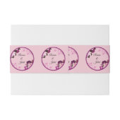 Lila Blumenring-Hochzeitstag Einladungsbanderole (Rückseitenbeispiel)