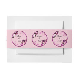 Lila Blumenring-Hochzeitstag Einladungsbanderole