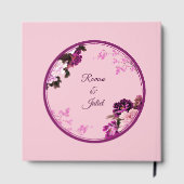 Lila Blumenring Wedbook Gästebuch (Rückseite)
