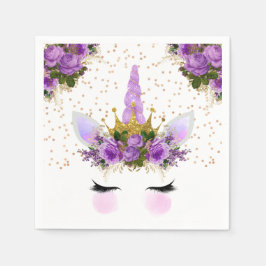 Lila Blumenrinnen Serviette