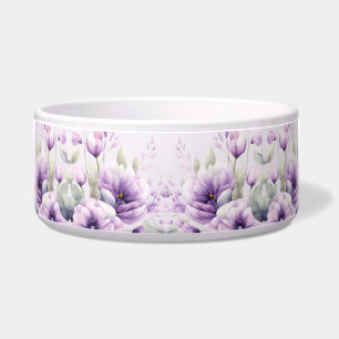 Lila Blumenschale Keramik Pet Bowl Napf