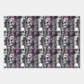 Lila Blumenschalen Geschenkpapier Set (Vorderseite 3)