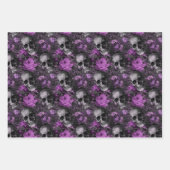 Lila Blumenschalen Geschenkpapier Set (Vorderseite 2)