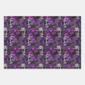 Lila Blumenschalen Geschenkpapier Set (Vorderseite)