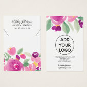 Lila Blumenschmuck-Halskette (Vorne & Hinten)