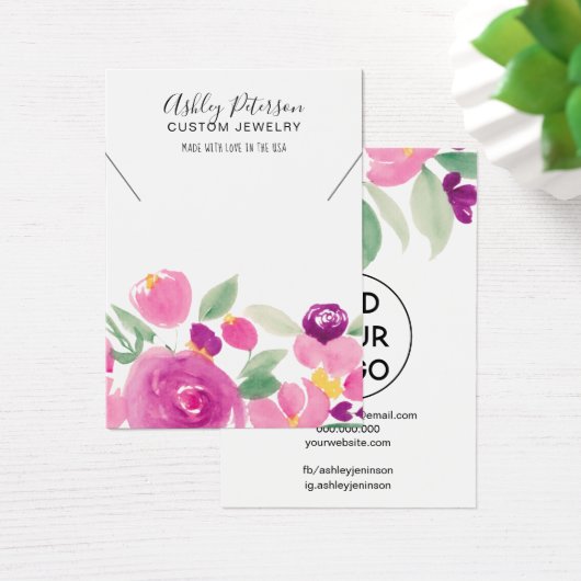 Lila Blumenschmuck-Halskette (Schreibtisch)