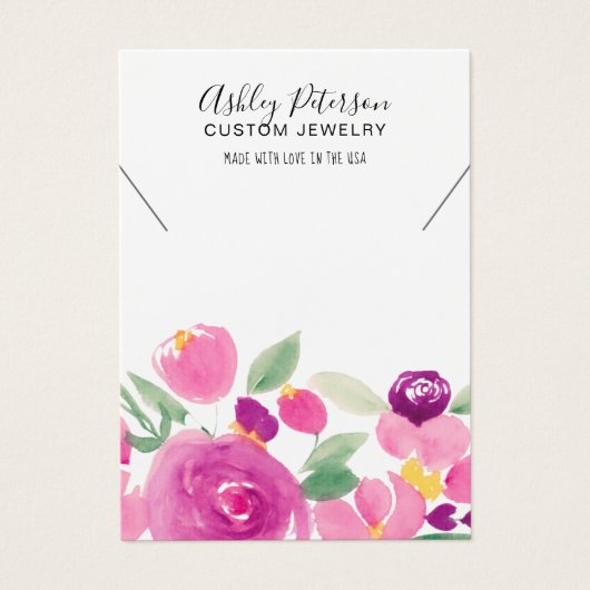 Lila Blumenschmuck-Halskette (Vorderseite)