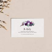 Lila Blumenschrift Begleitkarte