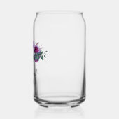 Lila Blumenschrift Bridesmaid Keepake Dosenglas (Links)