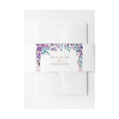 Lila Blumensekt - Einladung zur Hochzeit Einladungsbanderole (Vorderseite Beispiel)