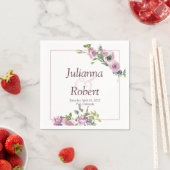 Lila Blumenservietten Serviette (Beispiel)