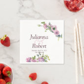 Lila Blumenservietten Serviette (Beispiel)