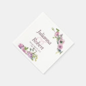 Lila Blumenservietten Serviette (Ecke)