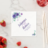 Lila Blumenservietten Serviette (Beispiel)