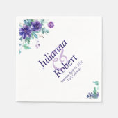 Lila Blumenservietten Serviette (Vorderseite)