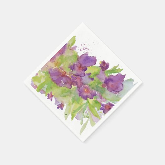 Lila Blumenservietten Serviette (Ecke)