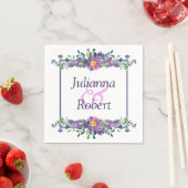 Lila Blumenservietten Serviette (Beispiel)