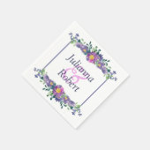 Lila Blumenservietten Serviette (Ecke)