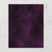 Lila Blumenskelett Gotische Hochzeitseinladung Flyer (Hinten)