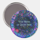 Lila Blumenspass, Individuelle Inspirivität Magnet (Vorderseite/Rückseite)