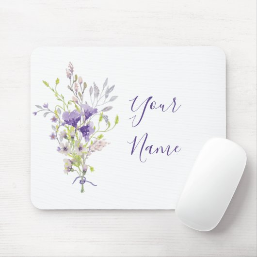 Lila Blumenspray-Brauch Mousepad (Mit Mouse)