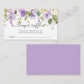 Lila Blumenspulenspulendusche Begleitkarte (Vorne/Hinten)