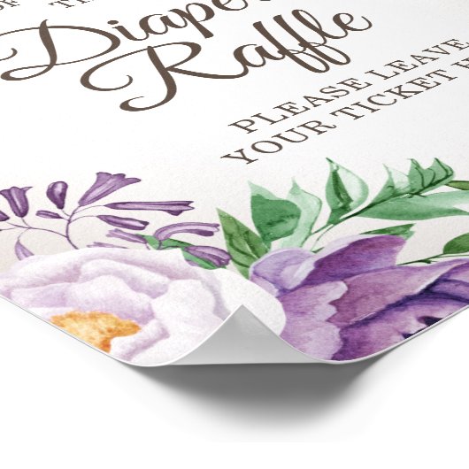 Lila Blumenspülung Poster (Ecke)