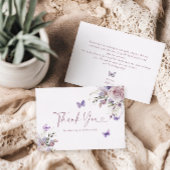 Lila Blumenspülung Schmetterling Dankeschön Karte