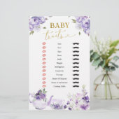 Lila Blumenspülung Tea Party Babyspuren (Stehend Vorderseite)