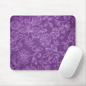 Lila Blumenstoff-Effekt Mousepad (Mit Mouse)