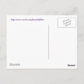 Lila Blumenstoff - Fibromyalgia-Bewusstsein Postkarte (Rückseite)