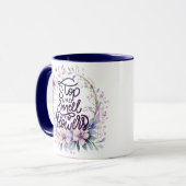 Lila Blumenstopp und Geruch der Blume Tasse (Vorderseite Links)