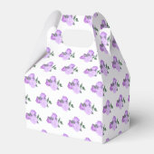 Lila Blumenstrauß 21. Geburtstag Geschenkschachtel (Rückseite)