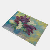 Lila Blumenstrauß Fußmatte (Schrägansicht)