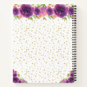 Lila Blumenstrauß-Gästebuch Notizblock (Rückseite)