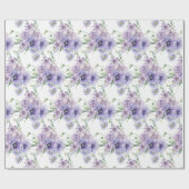 Lila Blumenstrauß Geschenkpapier (Flach)