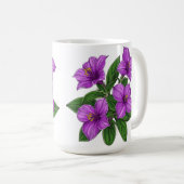 Lila Blumenstrauß Kaffeetasse (VorderseiteRechts)