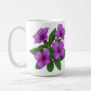 Lila Blumenstrauß Kaffeetasse
