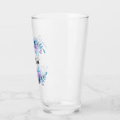 Lila Blumenstrauß mit Wasserfarbe Eigener Text Glas (Links)