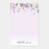 lila Blumenstrauß personalisierter Post, klebrige Post-it Klebezettel (Vorderseite)