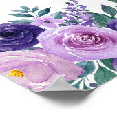 Lila Blumenstrauß Poster (Ecke)