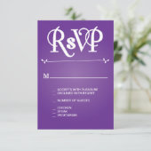 Lila Blumenstrauß UAWG RSVP Karte (Stehend Vorderseite)